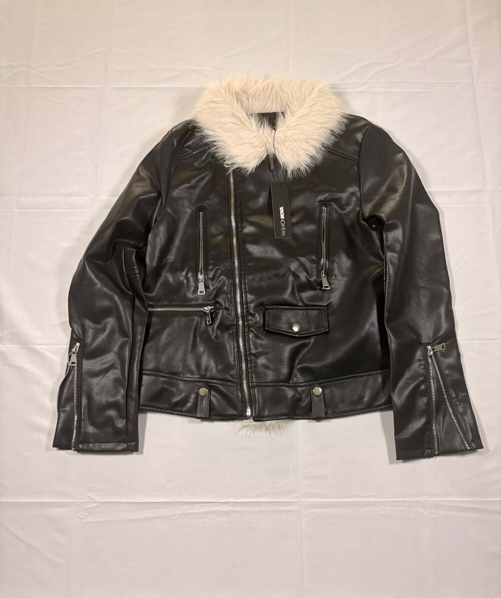 Fashion Nova Cozy On The Inside Moto Jacket Size S